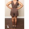 Brown Sleeveless Romper