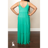 Kelly Green V-Neck Tiered Cami Maxi Dress