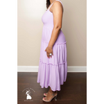 Lavender Tiered Midi Dress