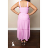 Mauve Tiered Midi Dress