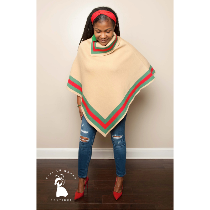 Fancy Camel Poncho