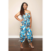 Navy Leaf Printed Jumpsuit