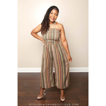 Brown Multi-Print Jumpsuit