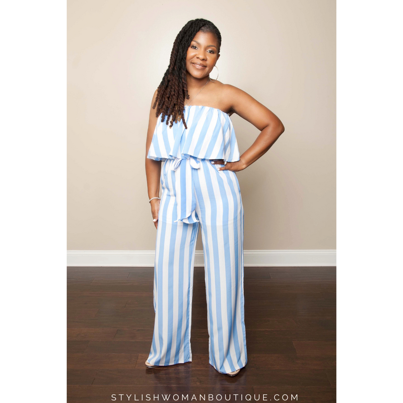 Happy Days Striped Jumpsuit