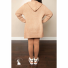 Hooded Deep Camel Open Front Cardigan