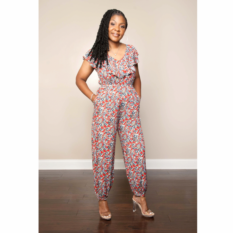 Secret Garden Red and Blue Floral Jumpsuit – The Stylish Woman Boutique