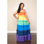 Brighten Up the Room Colorful Maxi Dress