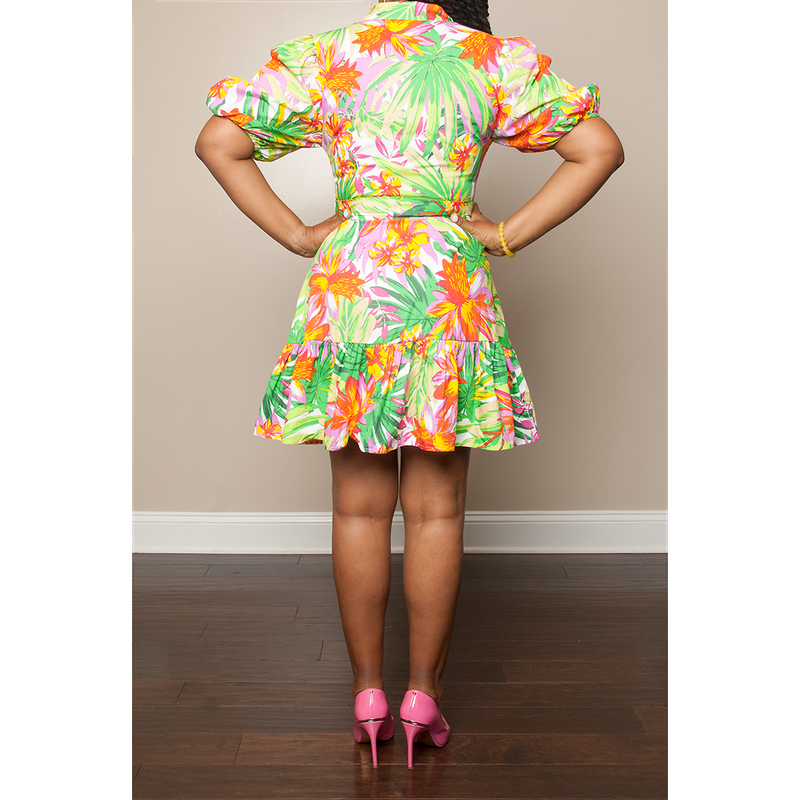 Take Me Away Tropical Mini Dress