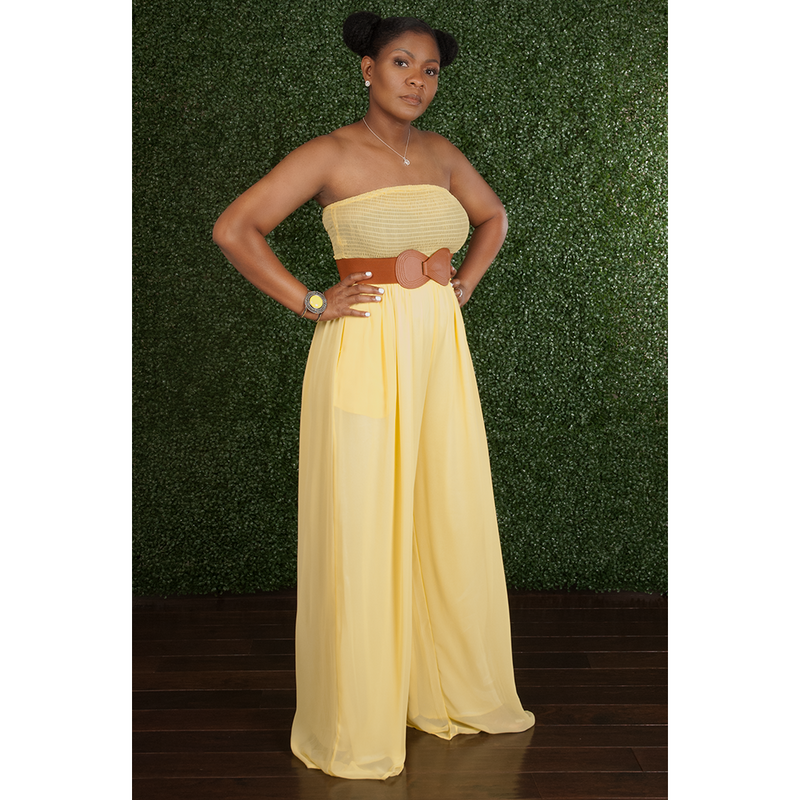 Sway and Slay Yellow Jumpsuit