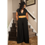 Confidence is Key Black Belted Jumpsuit