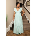 Peyton the Poplin Ruffled Maxi Dress